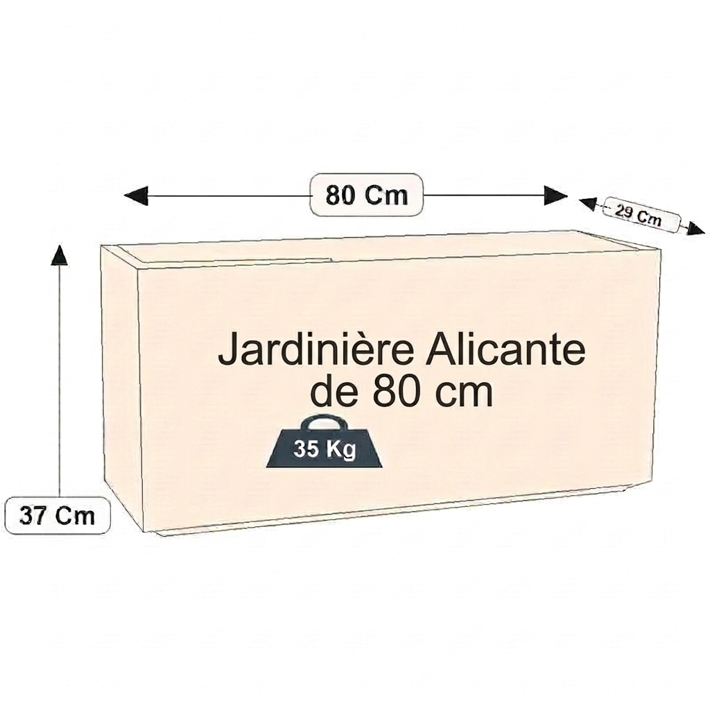 Jardiniere Alicante de 80cm – Image 6